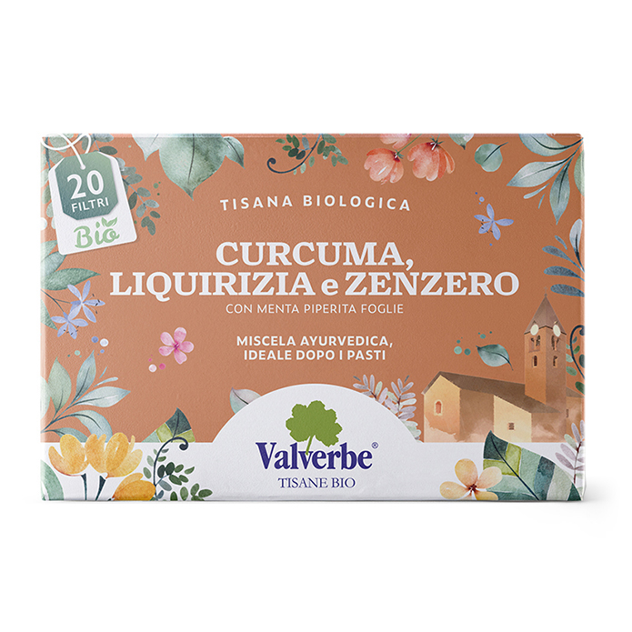 Tisana Curcuma, Liquirizia e Zenzero - Valverbe-30g-20 Filtri