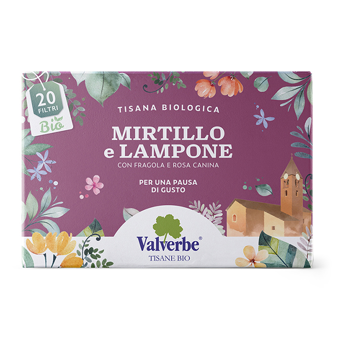 Tisana Mirtillo e Lampone - Valverbe 30g 20 Filtri