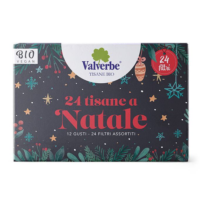 24 Tisane a Natale -Tisana dell'avvento-Valverbe - 24 filtri - 33g