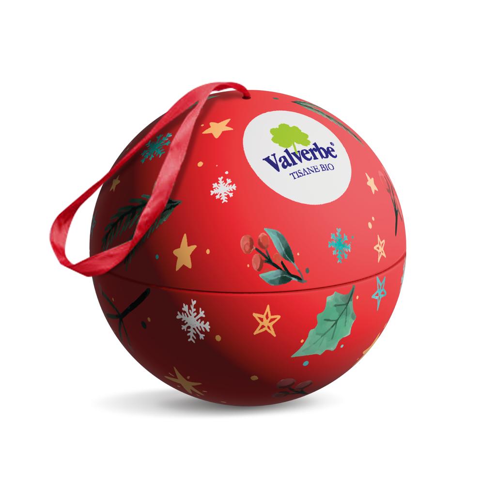 Christmas bauble filled with Valverbe vintage Edition herbal teas 10filters-15g.