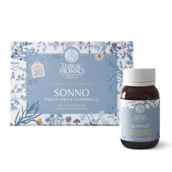 KIT SONNO - tisana SONNO 20g-20 Filtri + 50 capsule SONNO 200 mg-10g